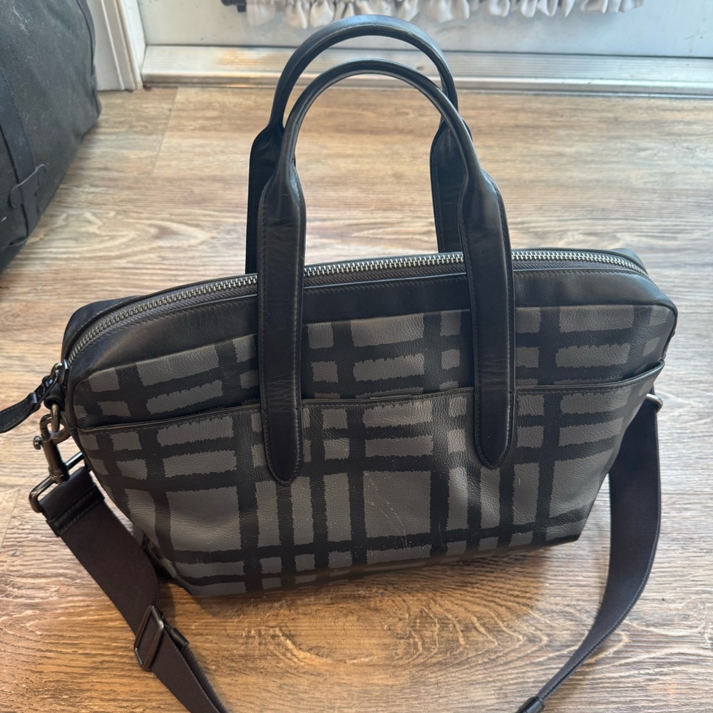 Coach Hamilton Briefcase / Laptop Bag ~ Retired Plaid Print F11187 - Picture 2 of 11